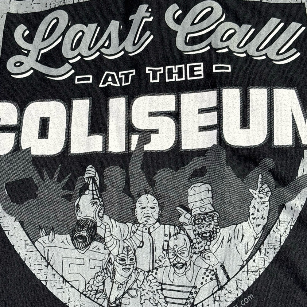 Oakland Raiders Alameda County Coliseum 2019 Last Call Black Hole Double Sided M - Picture 3 of 14